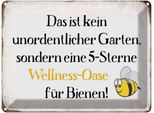 Vianmo Insegna Di Latta 30X40 Cm Kein Garten Wellness Oase Biene