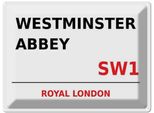 Vianmo Insegna Di Latta 30X40 Cm London Royal Westminster Abbey SW1