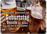 Vianmo Insegna Di Latta 30X40 Cm GlüCkwunsch Zum Geburtstag Bier