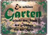Vianmo Insegna Di Latta 30X40 Cm SchöNer Garten Wischt Den Staub