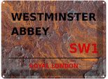 Vianmo Insegna Di Latta 30X40 Cm London Royal Westminster Abbey SW1