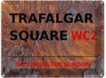 Vianmo Insegna Di Latta 30X40 Cm London Westminster Trafalgar Square WC2
