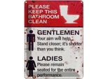 Vianmo Insegna Di Latta 40X30 Cm Gentlemen Ladies Wc Toilette