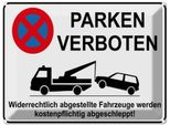 Vianmo Insegna Di Latta 30X40 Cm Parken Parken Verboten Widerrechtlich