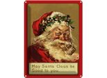 Vianmo Insegna Di Latta 40X30 Cm Christmas Santa Claus Lustig