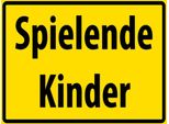 Vianmo Insegna In Legno 30X40 Cm Spielende Kinder