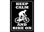 Vianmo Insegna In Legno 40X30 Cm Keep Calm And Bike On