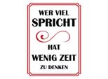Vianmo Insegna In Legno 40X30 Cm Wer Viel Spricht Hat Wenig