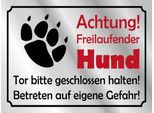 Vianmo Insegna In Legno 30X40 Cm Achtung Freilaufender Hund Gefahr