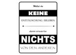 Vianmo Insegna In Legno 40X30 Cm Erwarte Nichts Von Anderen