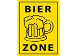 Vianmo Insegna In Legno 40X30 Cm Bier Zone Gelbes