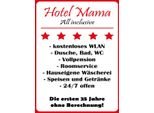 Vianmo Insegna In Legno 40X30 Cm Hotel Mama Weiß-Rotes
