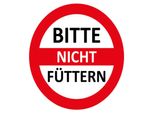 Vianmo Insegna In Legno 30X40 Cm Bitte Nicht FüTtern (Rot/Weiß)