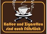 Vianmo Insegna In Legno 30X40 Cm Kaffee U. Zigaretten FrüHstüCk
