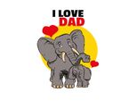 Vianmo Insegna In Legno 40X30 Cm I Love Dad (Elefanten)
