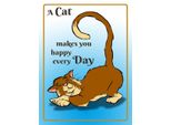 Vianmo Insegna In Legno 40X30 Cm A Cat Makes You Happy Every Day