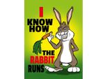 Vianmo Insegna In Legno 40X30 Cm I Know How The Rabbit Runs Hase