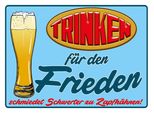 Vianmo Insegna In Legno 30X40 Cm Trinken FüR Den Frieden Bier