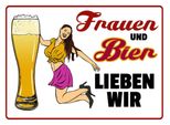 Vianmo Insegna In Legno 30X40 Cm Frauen Und Bier Lieben Wir