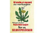 Vianmo Insegna In Legno 40X30 Cm Unkraut Verkaufen SelbstpflüCker