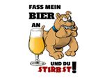 Vianmo Insegna In Legno 40X30 Cm Fass Mein Bier An Du Stirbst