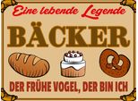 Vianmo Insegna In Legno 30X40 Cm Essen Lebende Legende BäCker Brot