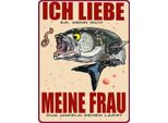 Vianmo Insegna In Legno 40X30 Cm Wenn Frau Mich Angeln LäSst