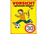 Vianmo Insegna In Legno 40X30 Cm Vorsicht Spielende Kinder 30Kmh