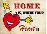 Vianmo Insegna In Legno 30X40 Cm Home Is Where Your Heart Is