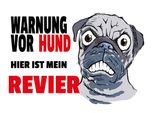 Vianmo Insegna In Legno 30X40 Cm Warnung Hund Hier Mein Revier