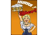 Vianmo Insegna In Legno 40X30 Cm Pinup Hurra! Bier