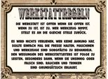 Vianmo Insegna In Legno 30X40 Cm Werkstattregeln Werkstatt Offen