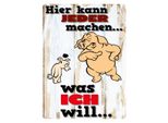 Vianmo Insegna In Legno 40X30 Cm Hier Kann Jeder Machen Was Ich