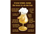 Vianmo Insegna In Legno 40X30 Cm 10 GrüNde Bier Besser Als Frau