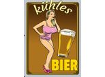 Vianmo Insegna In Legno 40X30 Cm Pinup KüHles Bier
