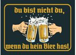Vianmo Insegna In Legno 30X40 Cm Du Nicht Da Wenn Kein Bier Hast