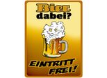Vianmo Insegna In Legno 40X30 Cm Alkohol Bier Dabei Eintritt Frei