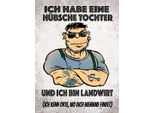 Vianmo Insegna In Legno 40X30 Cm Ich Habe Eine HüBsche Tochter