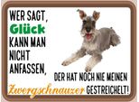 Vianmo Insegna In Legno 30X40 Cm GlüCk Zwergschnauzer Hund