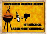 Vianmo Insegna In Legno 30X40 Cm Grillen Ohne Bier MöGlich Aber