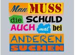 Vianmo Insegna In Legno 30X40 Cm Man Muss Die Schuld Auch Mal Bei