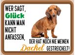 Vianmo Insegna In Legno 30X40 Cm Wer Sagt GlüCk Dackel Hund