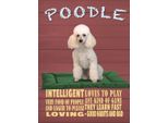 Vianmo Insegna In Legno 40X30 Cm Hund Poodle Loves To Play