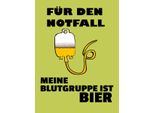 Vianmo Insegna In Legno 40X30 Cm Alkohol FüR Den Notfall Blutgruppe Bier