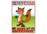 Vianmo Insegna In Legno 40X30 Cm Der Fuchs Ist Schlau