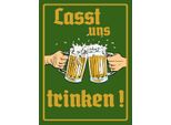Vianmo Insegna In Legno 40X30 Cm Bier Lasst Uns Trinken GläSer