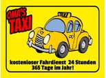 Vianmo Insegna In Legno 30X40 Cm Oma`S Taxi 24 Stunden 365 Tage