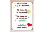 Vianmo Insegna In Legno 40X30 Cm Ich Liebe Dich Bis Zu Den Sternen