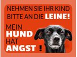 Vianmo Insegna In Legno 30X40 Cm Kind An Die Leine Hund Hat Angst