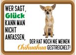 Vianmo Insegna In Legno 30X40 Cm Wer Sagt GlüCk Chihuahua Hund